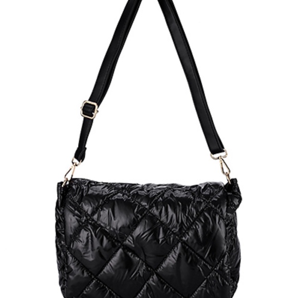Quilted Puffy Flapover Crossbody - Picture 2 of 2